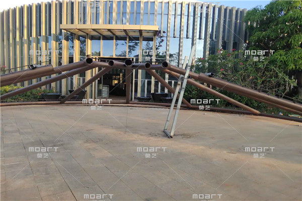 案例賞析——海南儋州?；◢u1號店木紋漆施工現(xiàn)場